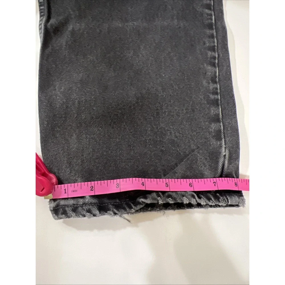 Levi's Mens 550 Classic Straight Jeans‎ Black Pockets Relaxed Fit Distress 40x32